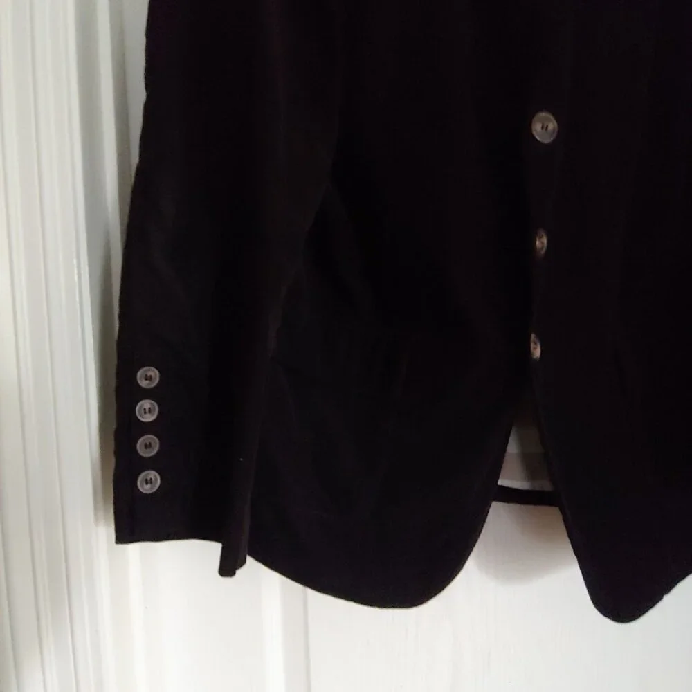 Kinetix Mens Black Corduroy Preppy Academia Business Casual Blazer L